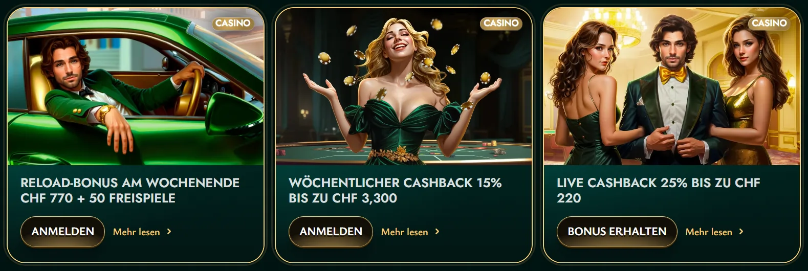 Cashed Casino Regelmäßige Aktionen