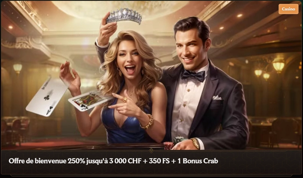 Bonus de bienvenue au casino CrownPlay