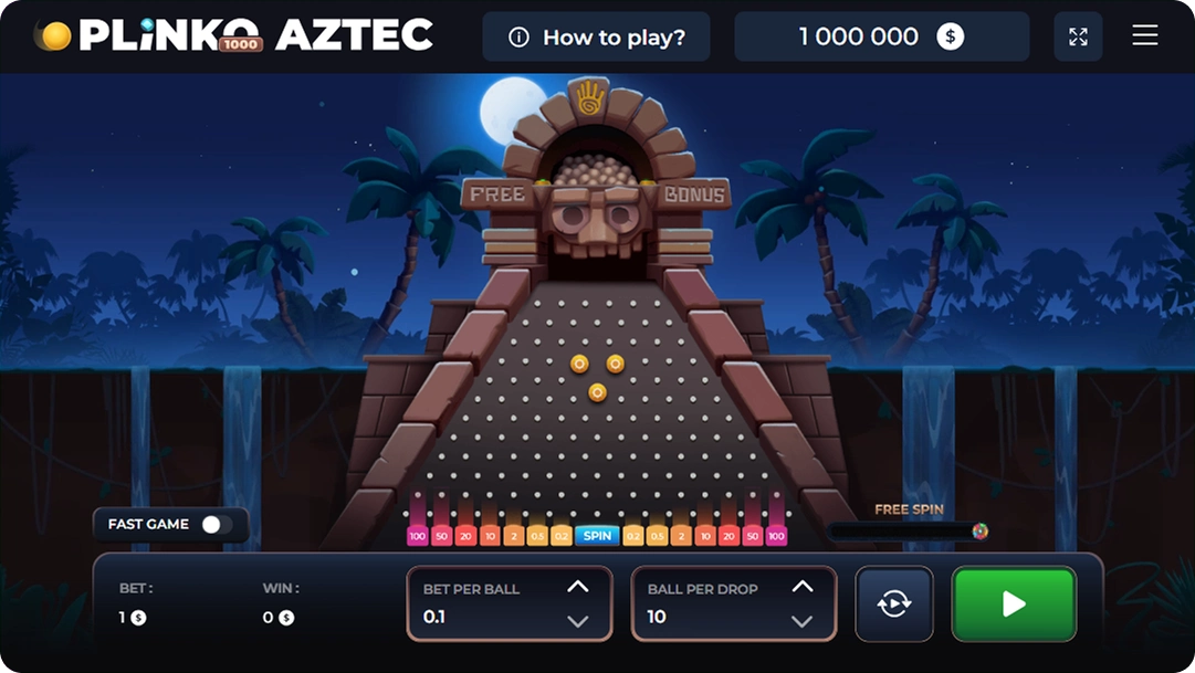 Jeu Plinko Aztec sur HitnSpin Casino