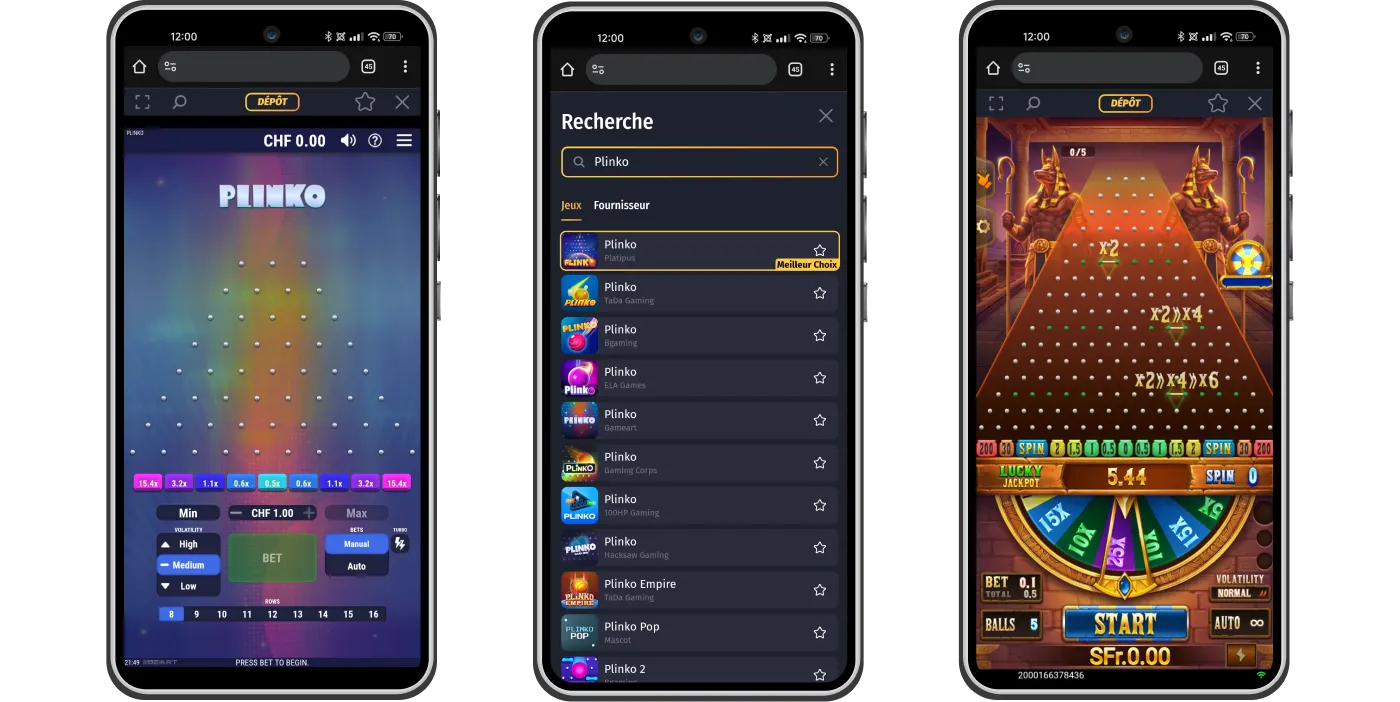 Fonctionnalités de la version mobile WinShark Casino