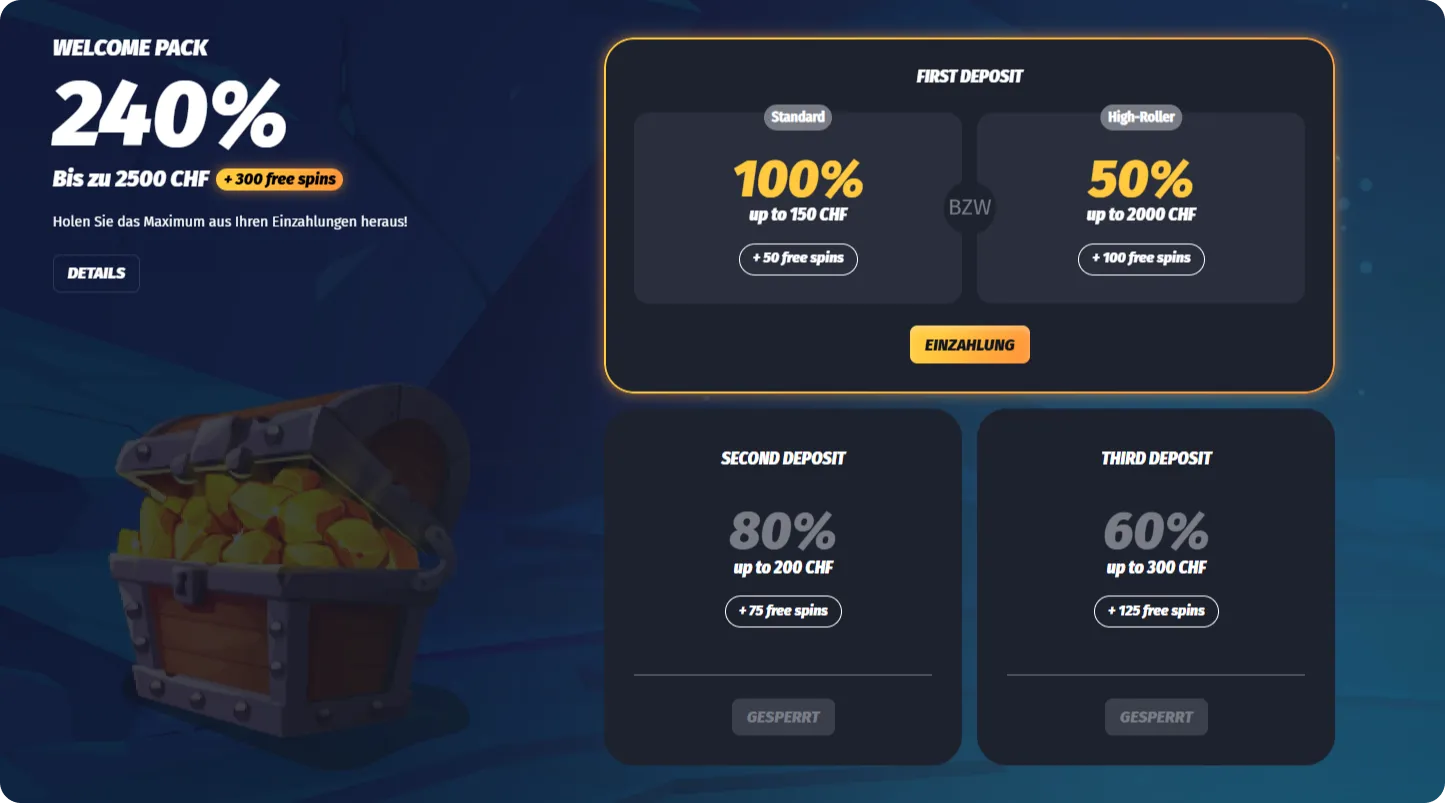 WinShark Casino Willkommensbonus